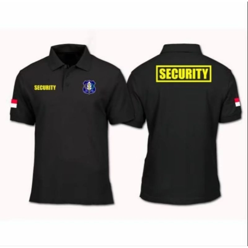BAJU KERAH SECURITY KOTAK KUNING NEW
