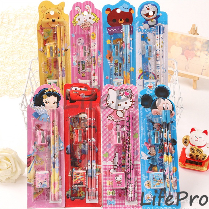 

PRODUK UNGGULAN LIFE PRO Alat Tulis Pensil Set Stationary 5in1