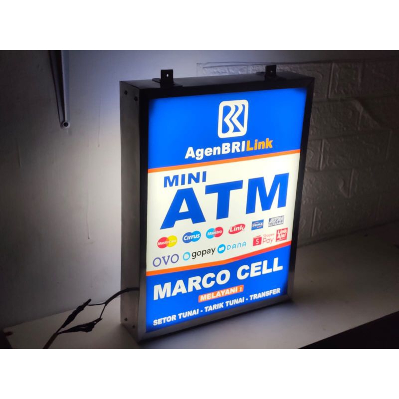 NEON BOX 2 SISI CUSTOM AGEN BRILINK UKURAN CUSTOM