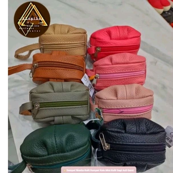 Dompet koin mini kulit sapi