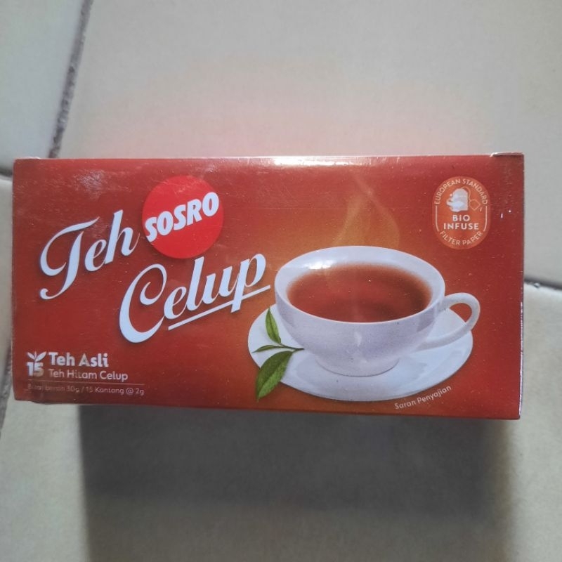 

TEH CELUP SOSRO ISI 15 KANTONG X 2gr