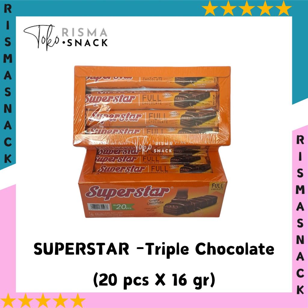 

Superstar Triple Chocolate kemasan (20pcs x 16gr)