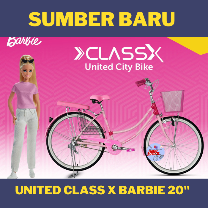 Sepeda City Bike UNITED CLASS X BARBIE Ukuran 20 24 26 Inch Keranjang Remaja Dewasa Perempuan