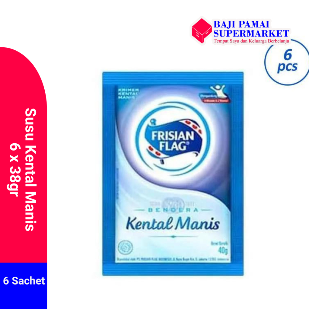 

Frisian Flag Susu Kental Manis 38 g [6 Sachet/ 1 Renceng]