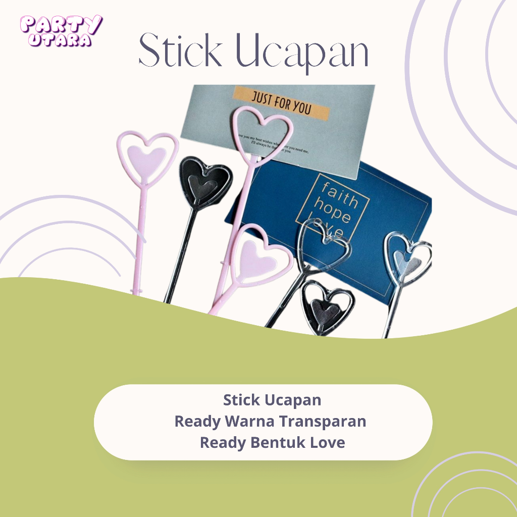 STIK KARTU UCAPAN  BUKET (TERSEDIA BENTUK BUKAN LOVE)