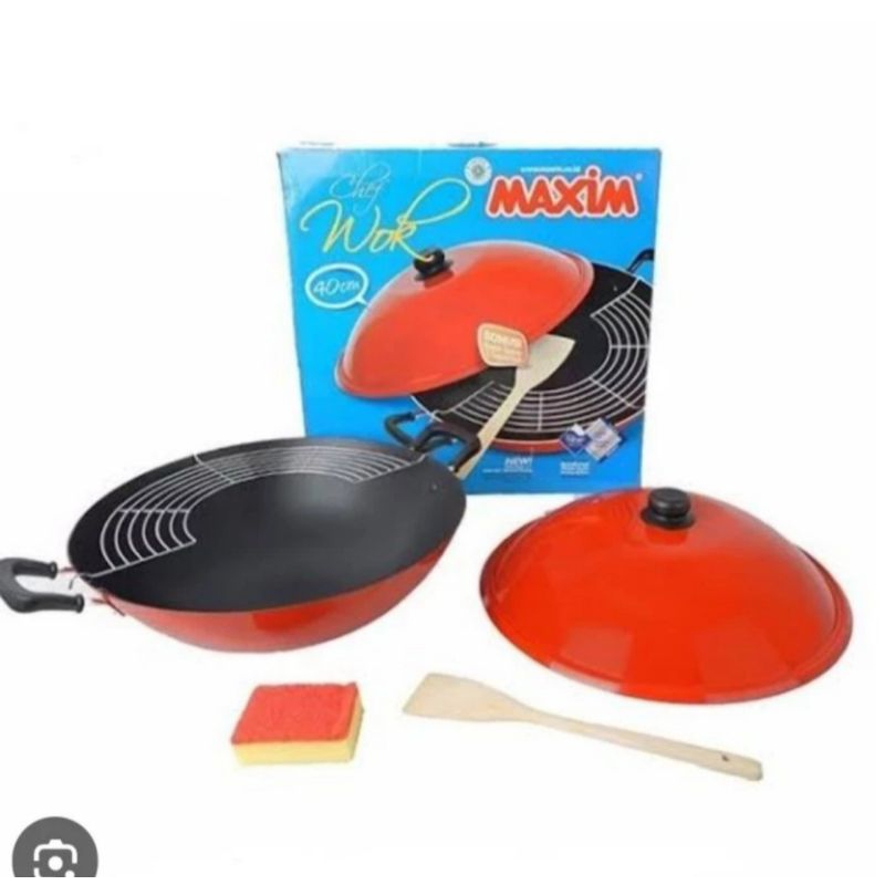 maxim chef wok wajan 40cm/ kuali maxim wajan dodol