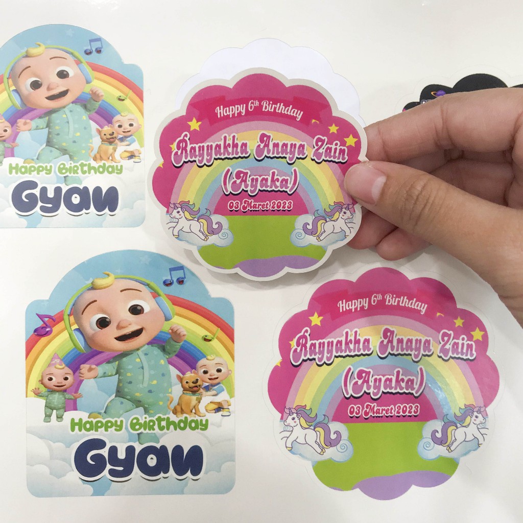 

[BEST SELLER PRODUCT STICKER ] Cetak Stiker Label BULAT/POLA CHROMO SUDAH CUTTING BISA BUAT ULANG TAHUN SOUVENIR
