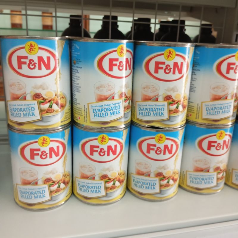 

F&N Evaporated Filled Milk Susu Evaporasi Lemak Nabati untuk Campuran Es Buah Minuman Teh Kopi Coklat Milktea Kekinian Dessert Mango Sagoo Pasta Creamy