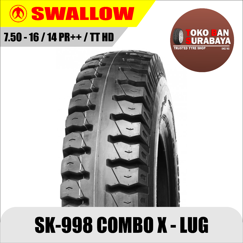 Ban truk swallow combo x lug HD  750 / 16 14PR HD