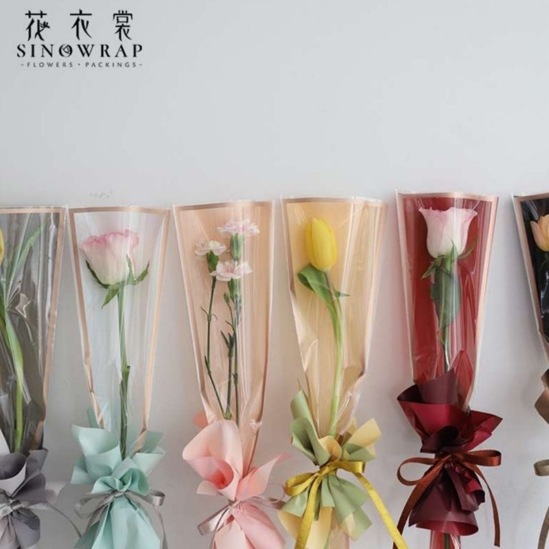 

[5PCS] plastik bunga satuan/single flower bouqet wrapping paper