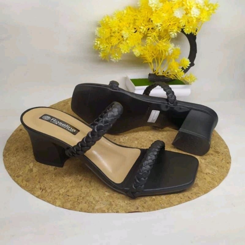 Sandal Wanita Sandal  Hak Tahu,Sandal Wanita Tali Kepang