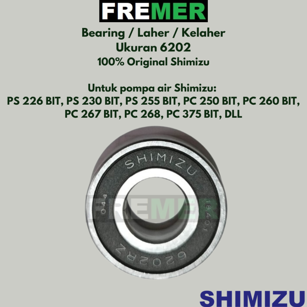 SHIMIZU BEARING KELAHER 6202 POMPA AIR JET PUMP