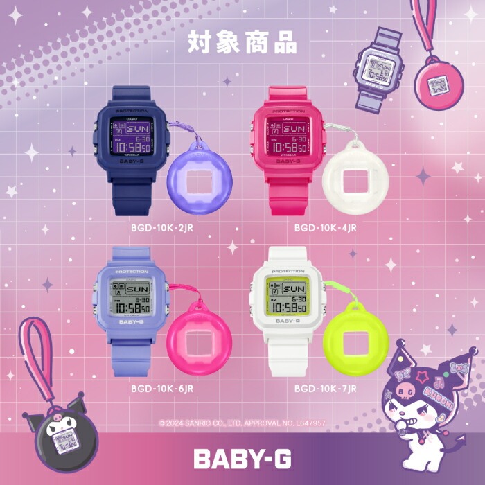 Original 100% Jam Tangan Wanita Casio BABY-G BGD-10K-2DR BGD-10K-4DR BGD-10K-6DR BGD-10K-7DR BGD10K 
