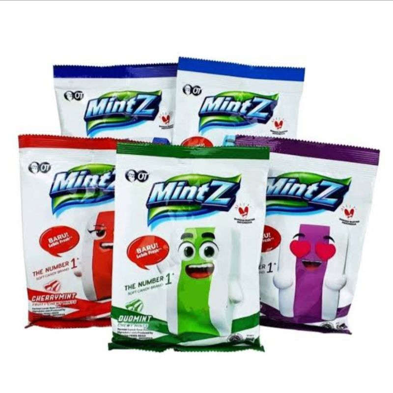 

Mintz Candy Chewy 99g [] Permen Kenyal Segar Rasa Mint Buah