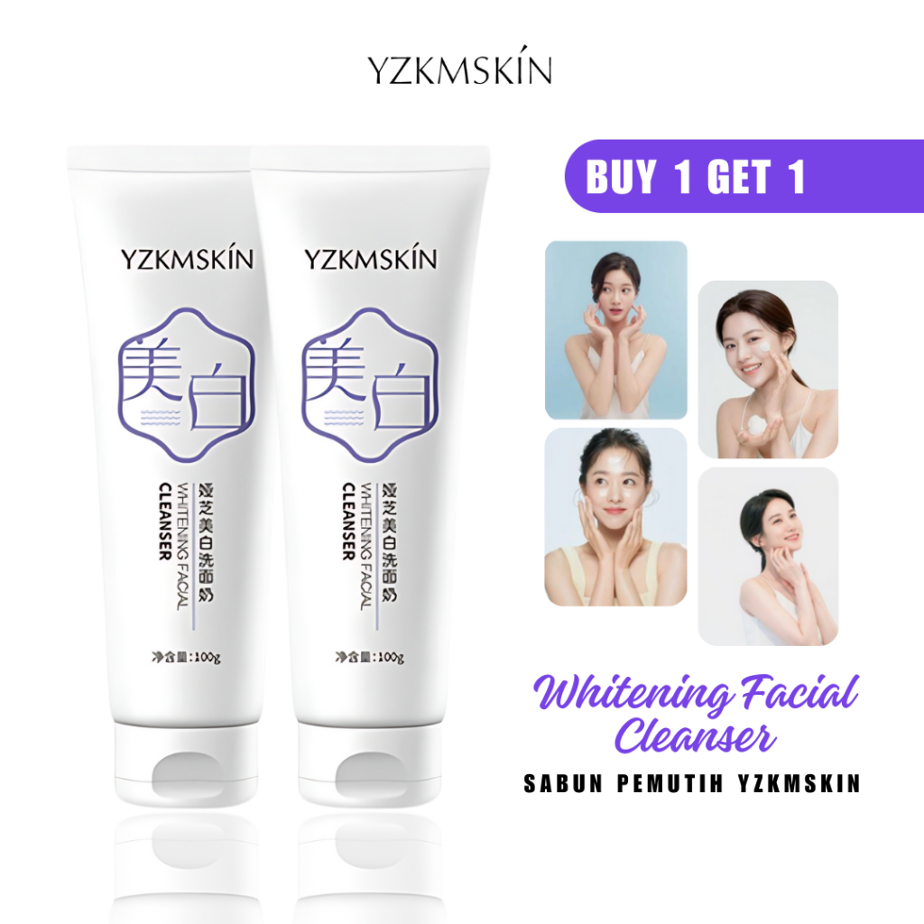 YZKMSKIN - Whitening Facial Cleanser 100gr Sabun Pembersih Wajah