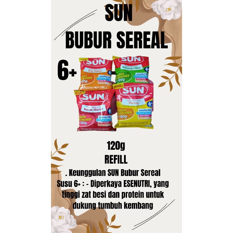 

SUN bubur sereal reffil 6+ bulan 120g