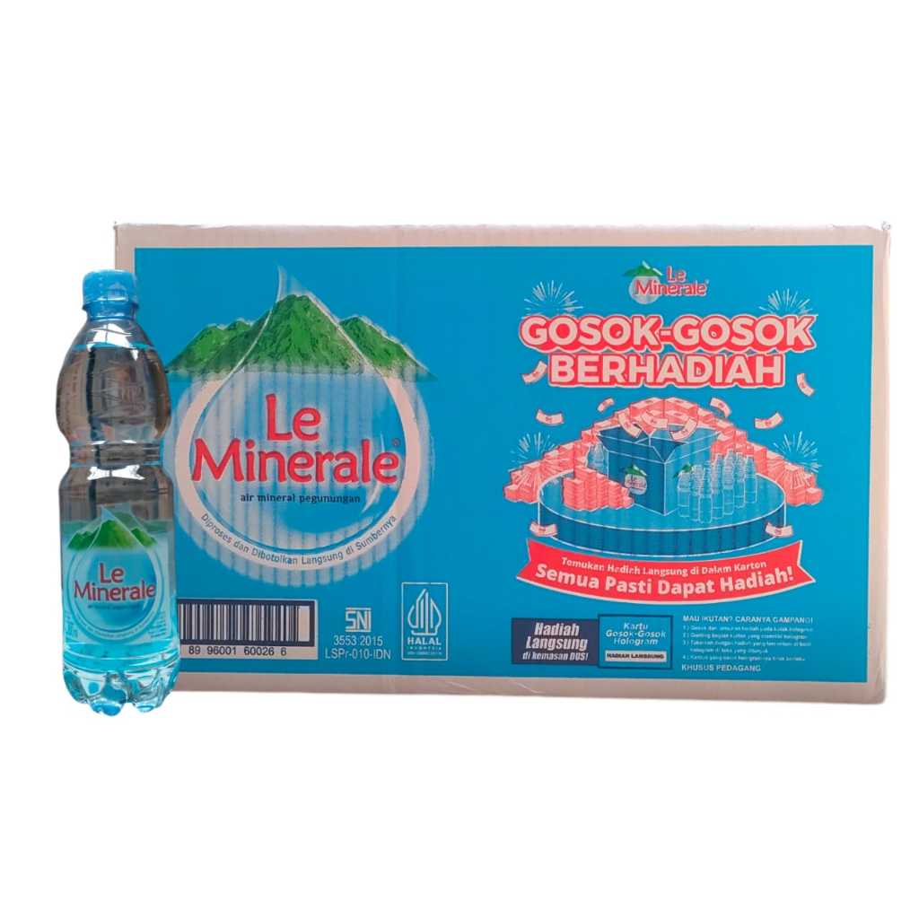 

Le Minerale Botol 600ml - Carton Isi 24 Botol