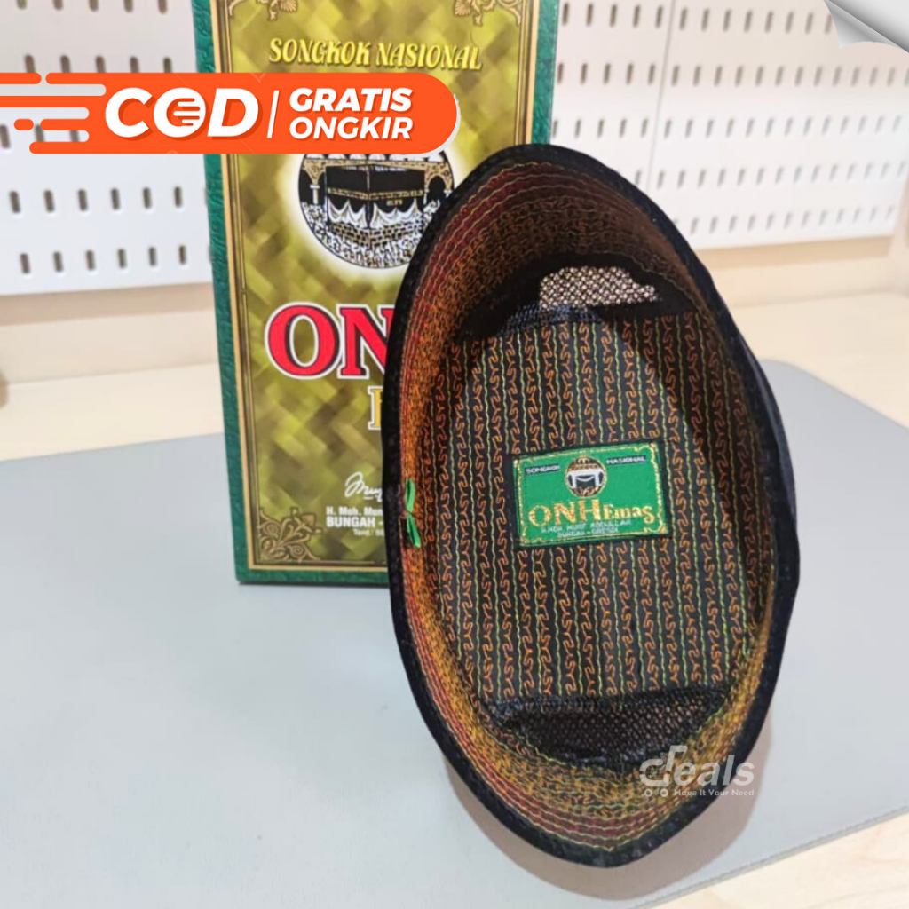 Peci Songkok Hitam ONH Emas