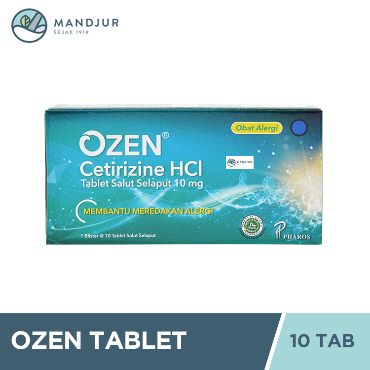 Ozen 10 Tablet - Obat Rhinitis dan Gatal Alergi