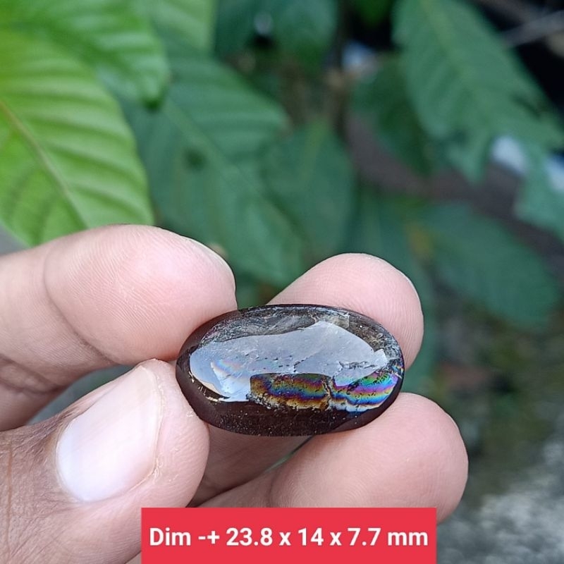 batu kecubung smoky pelangi asli Kalimantan