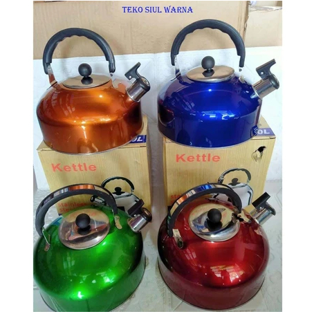 RTY Teko Siul Stainless Steel Kettle Ceret Air Teko Air Panas Stainless 3 4 5 Liter