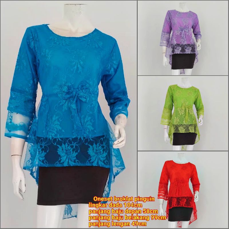 Atasan Kebaya Brokat Model Pinguin