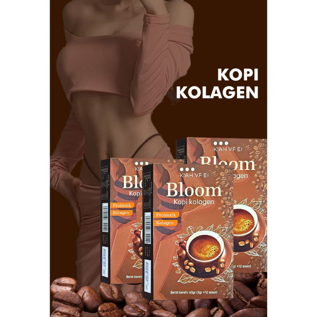 

Bloom Collagen Coffee Kopi Diet Enzim Pelangsing Tubuh Penghancur Lemak Instant Coffee Robusta Collagen Detoksifikasi