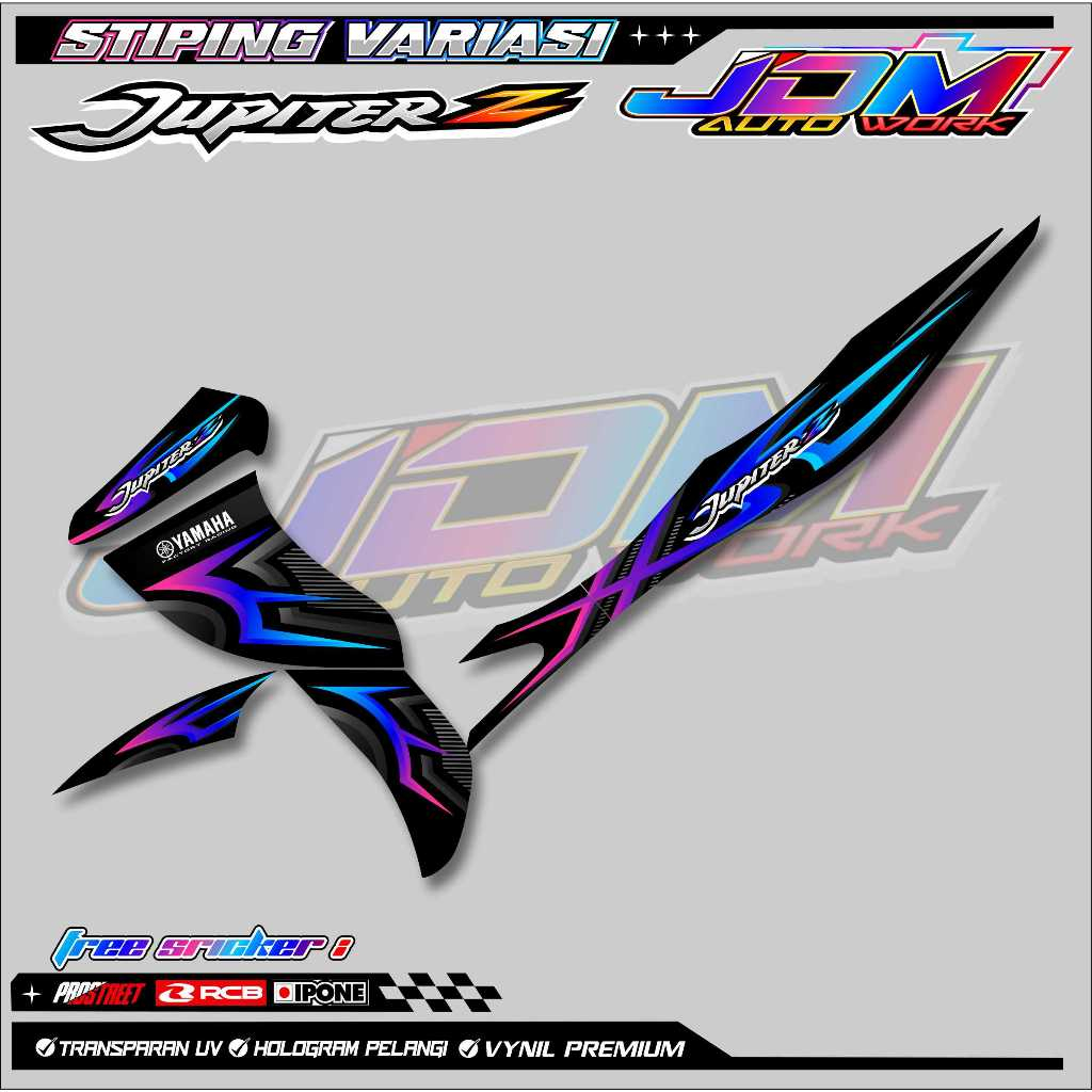 STRIPING VARIASI YAMAHA JUPITER Z BURHAN / STICKER LIST VARIASI MOTOR JUPITER Z BURHAN