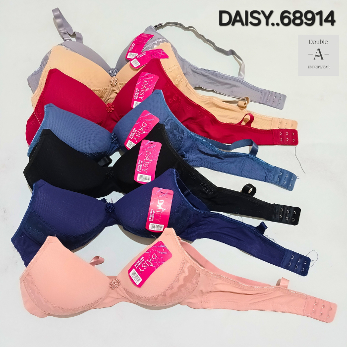 Bra Daisy Art 68914 Motif Setengah Brokat Tanpa Kawat - Pakai Busa Cup B