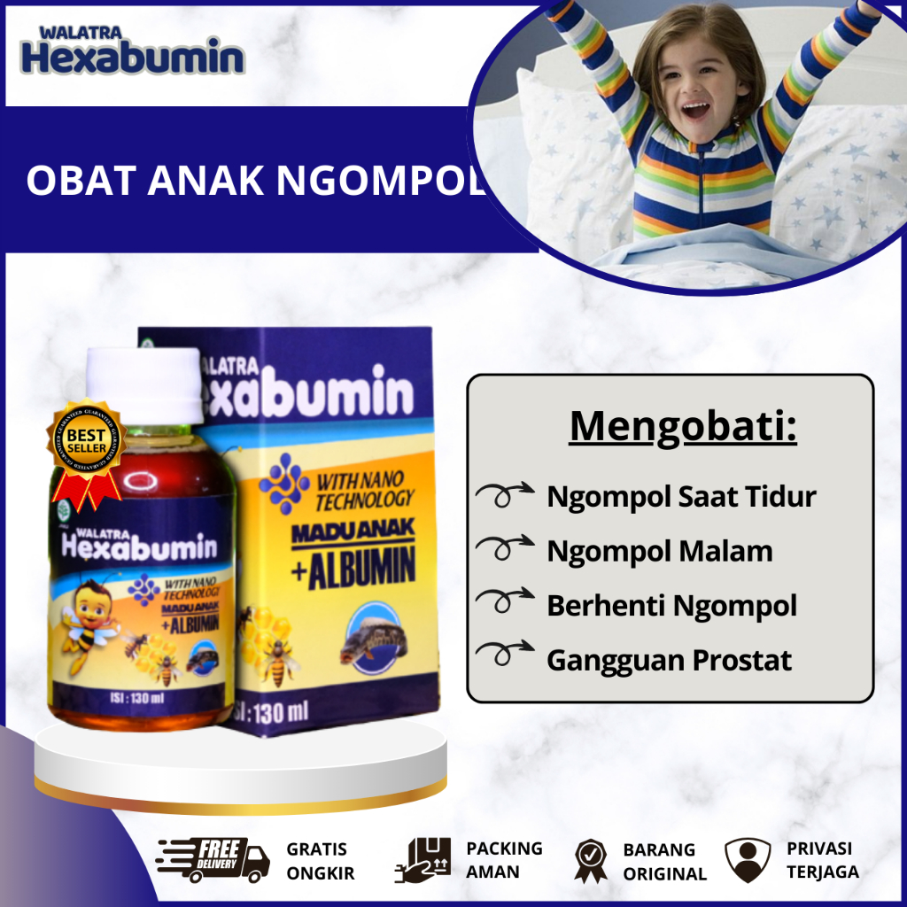 Madu Hexabumin Untuk Mengatasi Anak Suka Ngompol, Obat Anak Ngompol Saat Tidur, Obat Stop Ngompol, O