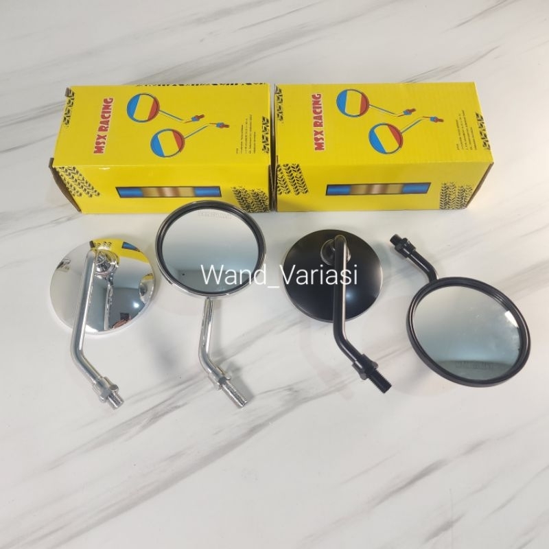 Spion Motor Bulat Retro Classic model Bulat Cembung-Spion Motor Vespa/ Spion Semua Motor-Universal