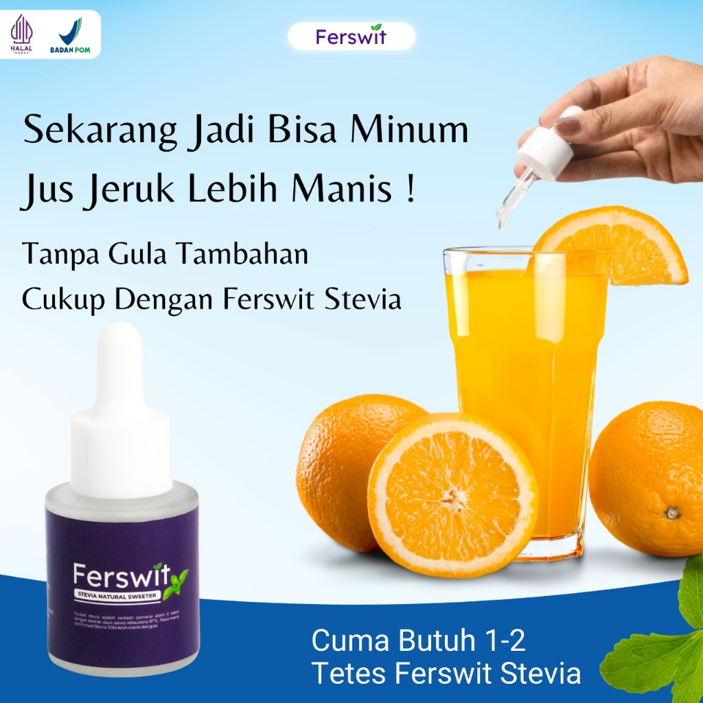 

Stevia Liquid / Tetes Merk Ferswit Untuk Pemanis Minuman Jus Jeruk 0 Kalori Menyehatkan