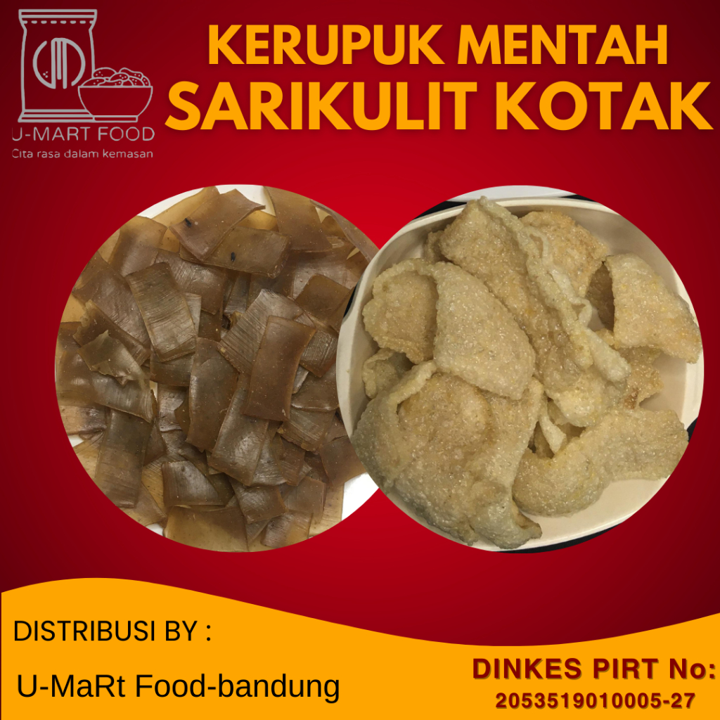 

Kerupuk Sari Kulit kotak / krupuk coklat kerupuk rambak / Kerupuk Kulit/ cemilan krupuk