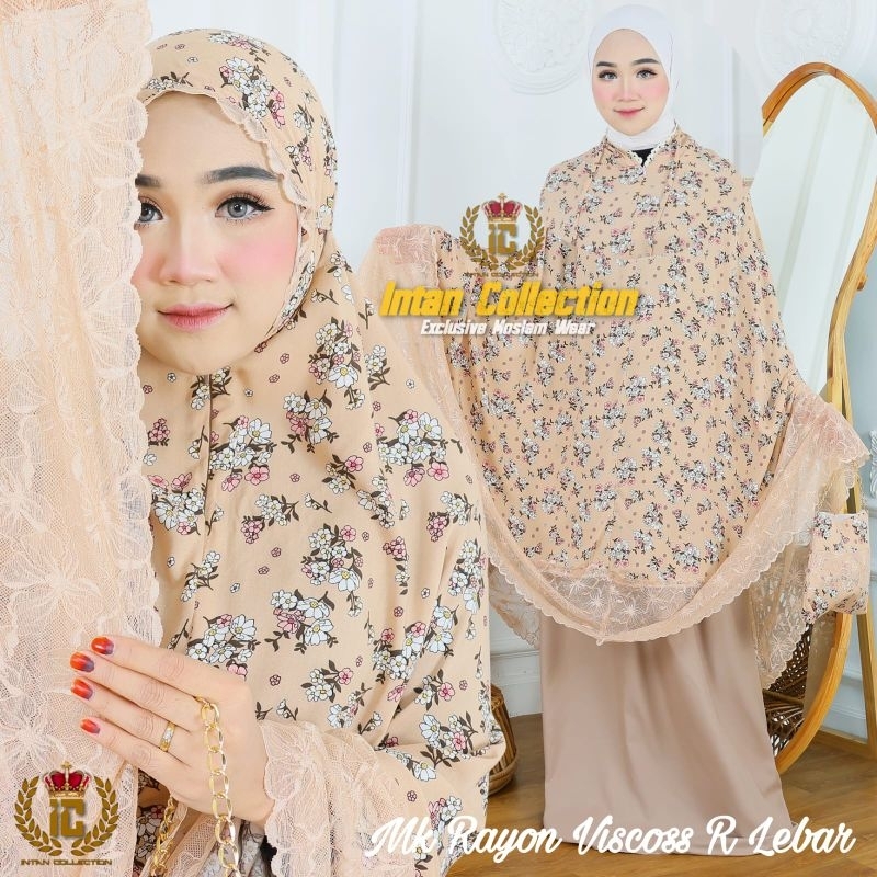 Mukena rayon motif renda lebar