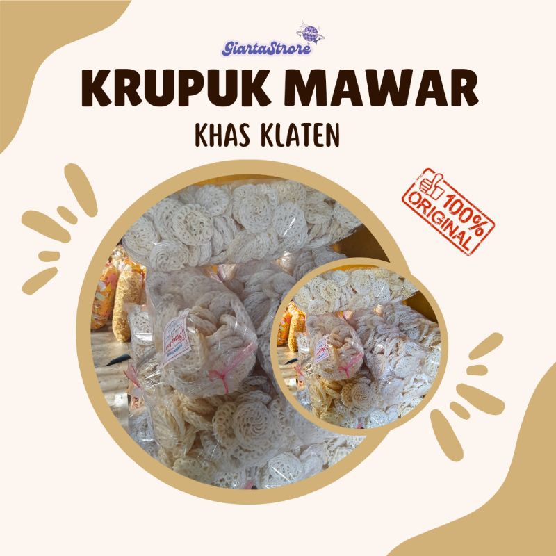 

Kerupuk Mawar Putih Matang 1ball(1kg) Khas Klaten