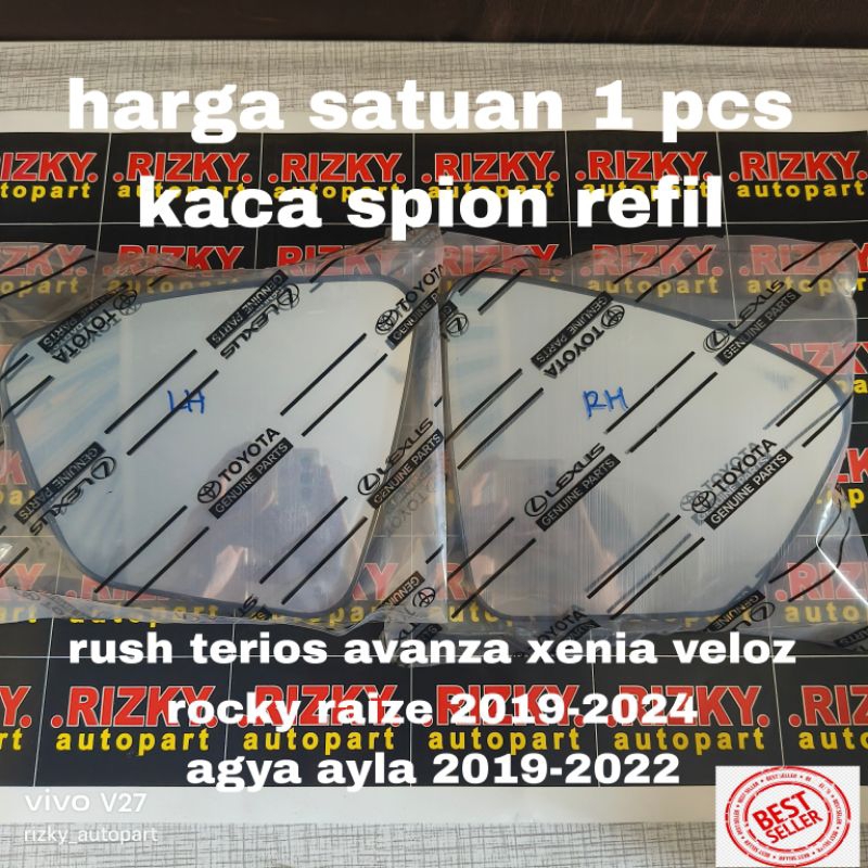 kaca spion miror allnew rush baru Terios avanza xenia veloz agya ayla rocky raize cross 2018_2024 or