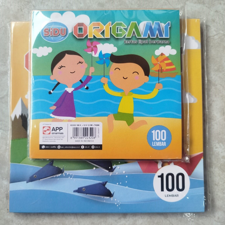 

Kertas Lipat Warna SIDU Origami / Kertas Origami SIDU 100 Lembar/ Pack