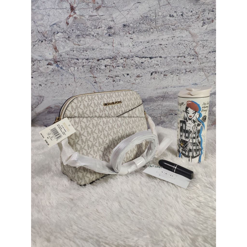 Michael Kors: Jet Set Travel Dome Crossbody Bag Vanilla