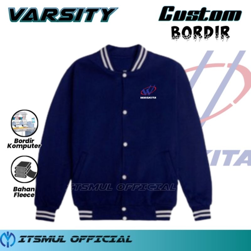 Jaket Varsity WASKITA Bordir Custom