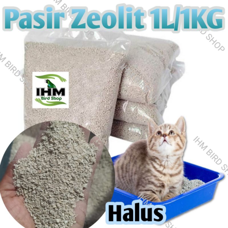 IHM - Pasir Zeolit Repack 1Kg Kucing Landak Hamster Pasir Zeolit 1 liter Halus Cat Litter Halus Tida