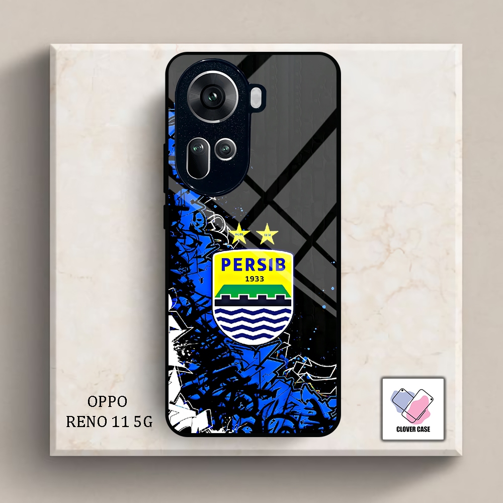 [BL33]  Case Glossy Case | OPPO RENO 115G | CASE KEKINIAN LUCU |  Casing Hp Kilau Motif PERSIB BANDU
