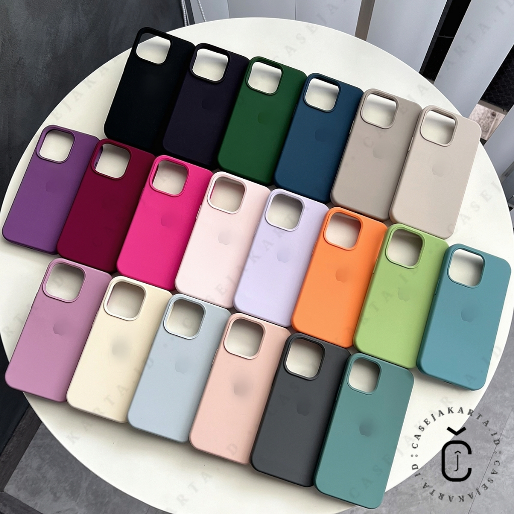 [ CAN ] - IPHONE 13 13 PRO 13 PRO MAX -  SILKY ANTI NODA RUBBER SILICONE CASE FULL COVER PREMIUM