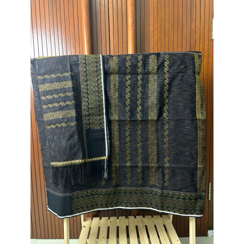 Set Uis Nipes Keret Keret Ketadu Sutra Hitam Gerimis