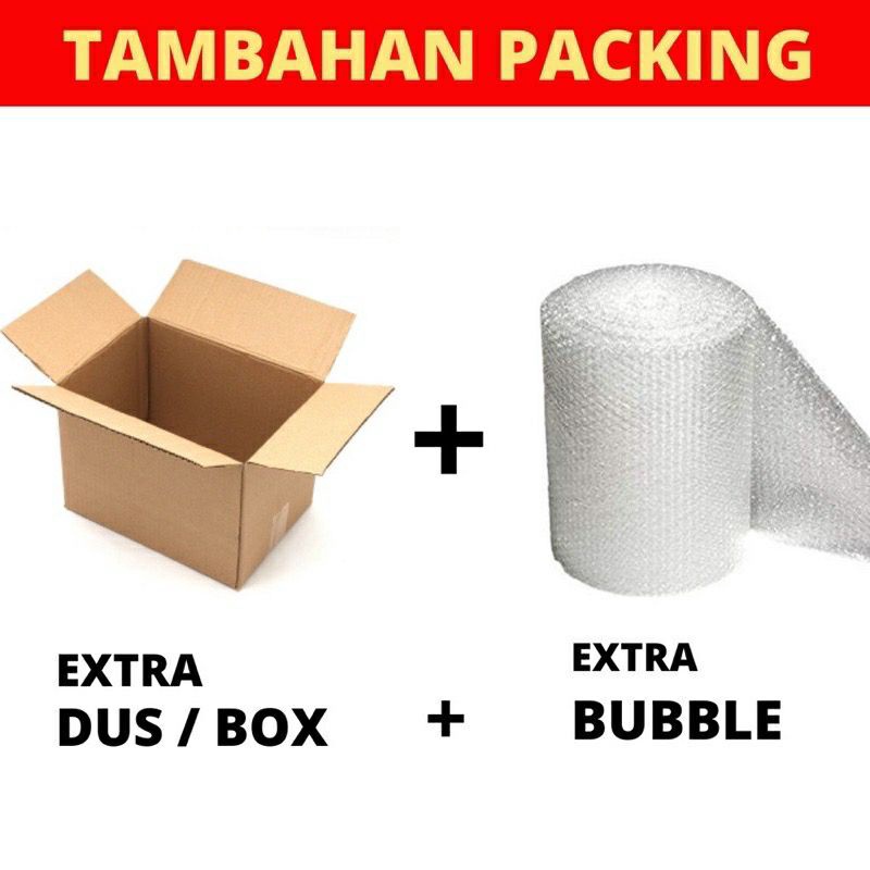 

Penawaran Hari Ini Saja tambahan packing dus bubble wrap agar paket jauh lebih aman A44