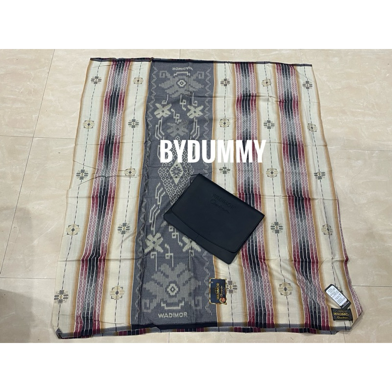 Sarung wadimor grandmaster dompet premium warna kuning abu halus motif timbul jacquard kode AK