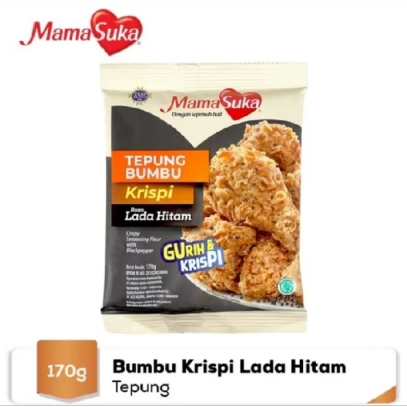 

MamaSuka Tepung Bumbu Krispi Rasa Lada Hitam 170g