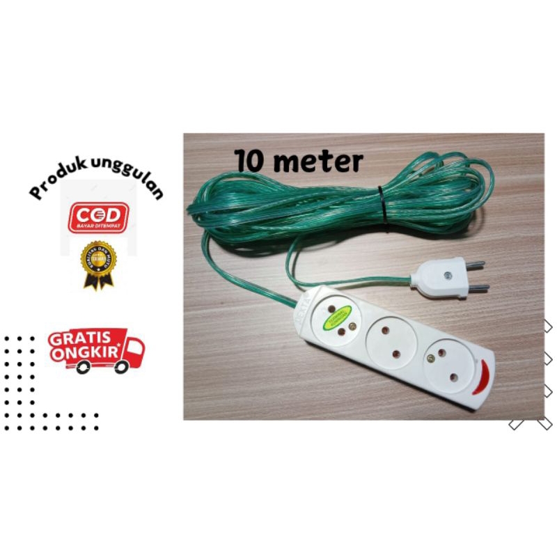 COLOKAN LISTRIK , ROLL KABEL , STOP KONTAK , ROL LISTRIK , 10 meter