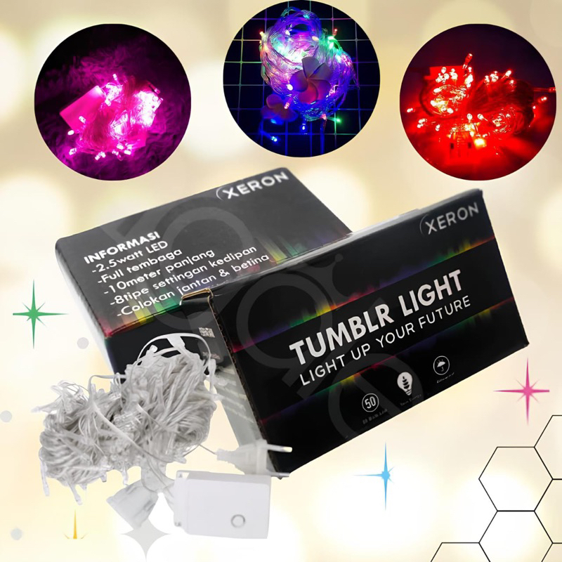 Lampu Tumblr Kelap Kelip Warna Warni XERON 10 Meter
