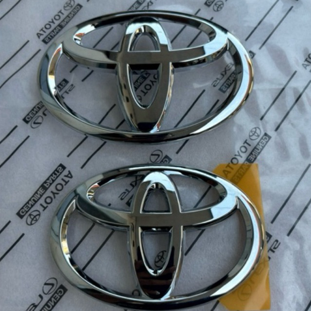 emblem logo toyota chrome depan belakang rush 2017up original toyota