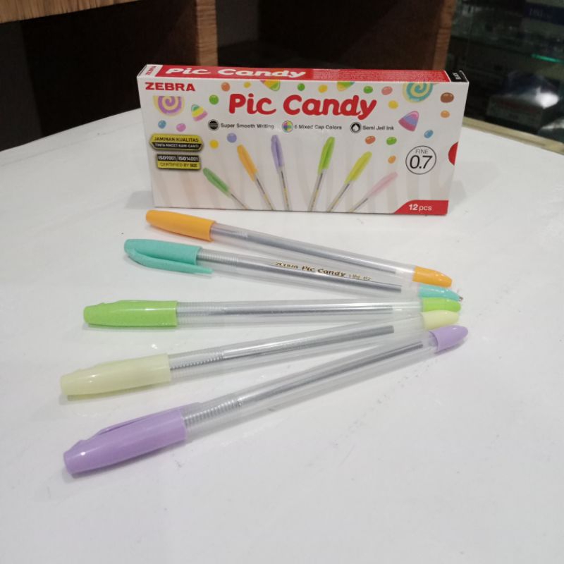 

(12 Pcs) Pulpen PIC CANDY 0,7mm Tinta Hitam semua